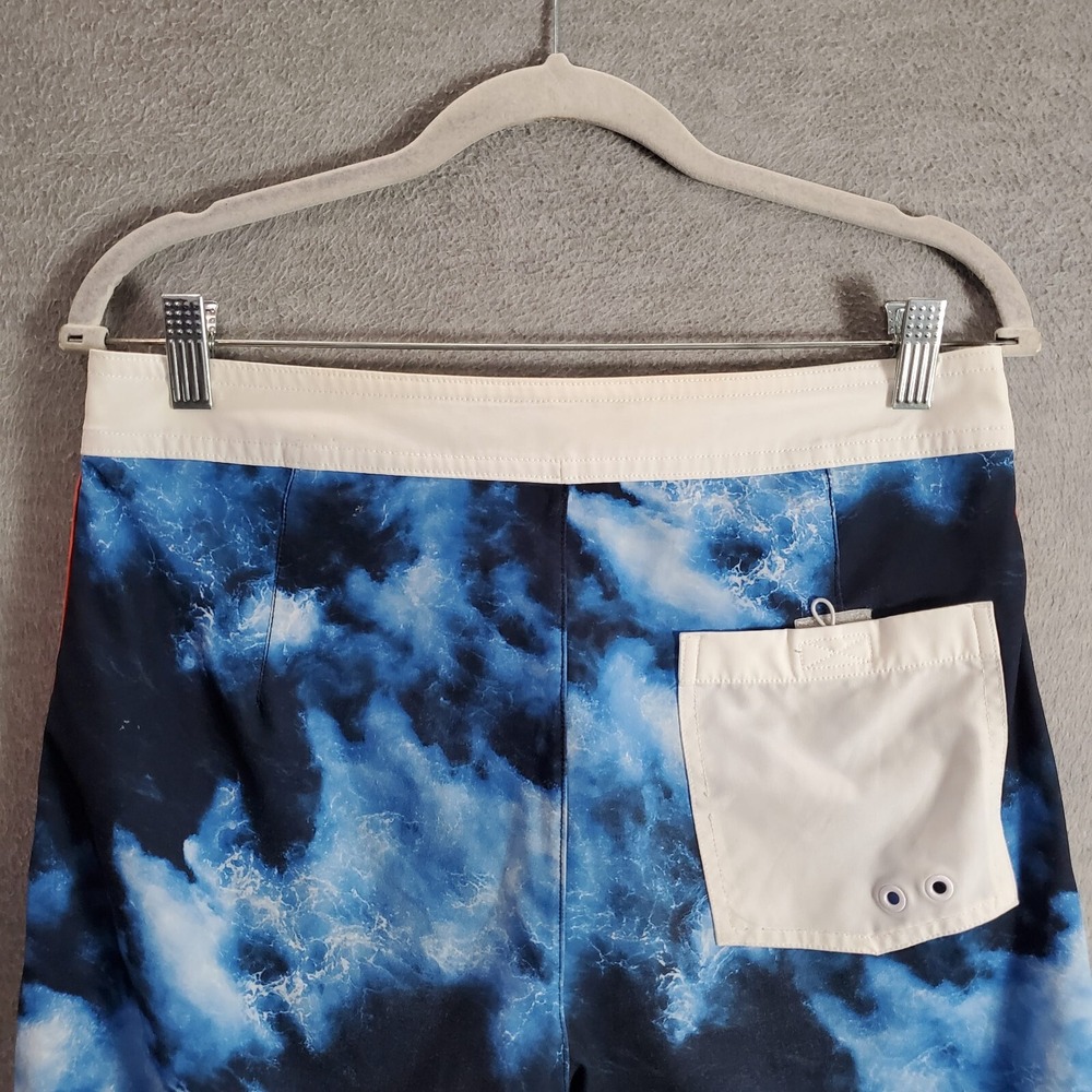 American Eagle Men Swimwear Small Blue Tie Dye Board Short Outdoor Beach Surf - Picture 5 of 9
